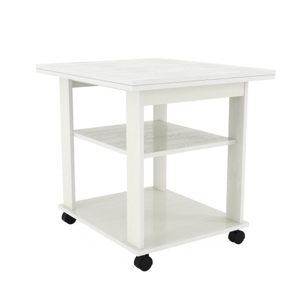 Стол журнальный раскладной Консул НМ 011.67 Х (белый текстурный)