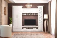 Стенка Аллегро-9 МДФ Ромб вариант 1 (рисунок, с карнизами)