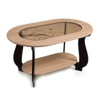 Стол журнальный СЖ-21 с рисунком Р4 (венге/дуб молочный)