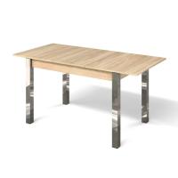 Стол обеденный раздвижной МИЛАН-3 (хром/дуб сонома)