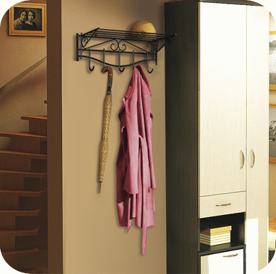 Вешалка настенная Грация 1/5 (чёрный)