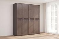 Шкаф 4-х дверный Кэт-4 (венге/кайман коричневый)