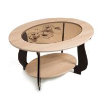 Стол журнальный СЖ-25 с рисунком Р2 (венге/дуб молочный)