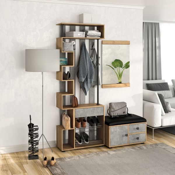 Тумба для обуви МИНИ-ЛАЙТ МЛ-5 (дуб крафт золотой/ателье светлое)