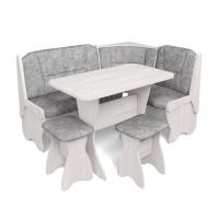 Кухонный уголок ОРХИДЕЯ (бодега светлый/ткань графит)