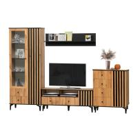 Стенка Либерти 3 (дуб вотан/чёрный)