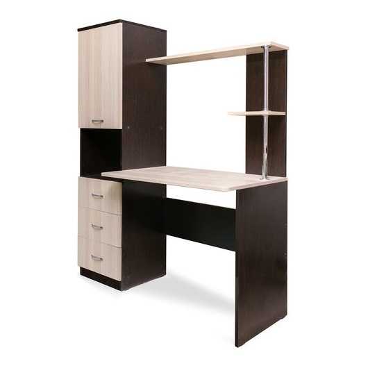 Стол компьютерный СК-8 Бител (венге/ясень шимо светлый)