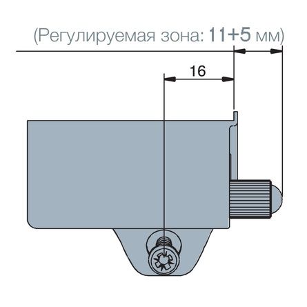 Демпфер мягкого закрывания двери Glissando CR