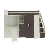 Кровать-чердак Карамель 77-03 (анкор светлый/бодега тёмный)