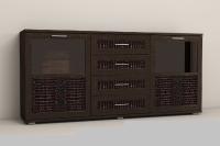 Комод Кэт-4 Комодино (венге/кайман коричневый)