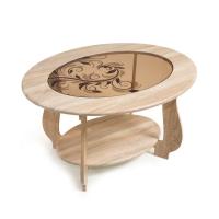 Стол журнальный СЖ-25 с рисунком Р3 (дуб сонома)