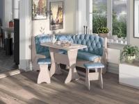 Кухонный уголок ОРХИДЕЯ-ЛЮКС (бодега светлый/ткань лагуна)