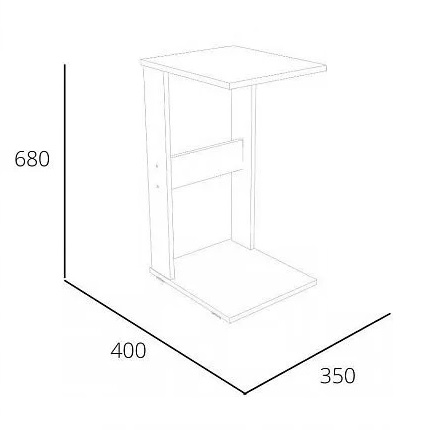 Стол журнальный Флинт НМ 011.68 Х (белый текстурный)