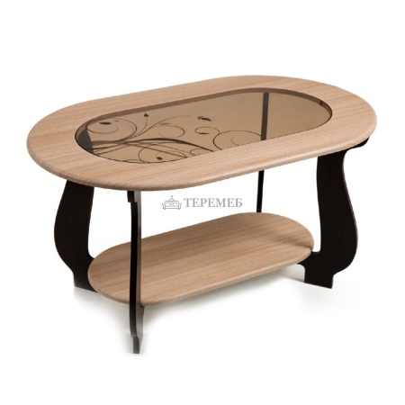 Стол журнальный СЖ-21 с рисунком Р4 (венге/дуб молочный)