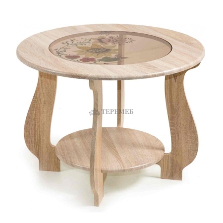Стол журнальный СЖ-24 с рисунком Р1 (дуб сонома)