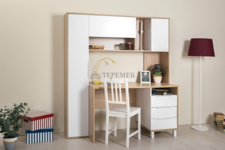 Стол компьютерный Комфорт 12.95 (дуб сонома/белый шагрень)