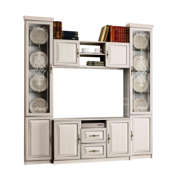 Стенка Габриэлла 06.87 (вудлайн кремовый/сандал белый)