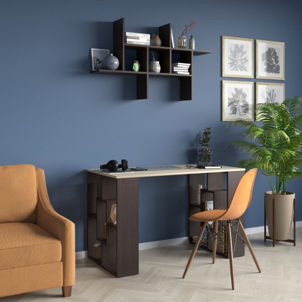 Стол письменный Сокол СПм-15 (венге/дуб беленый)