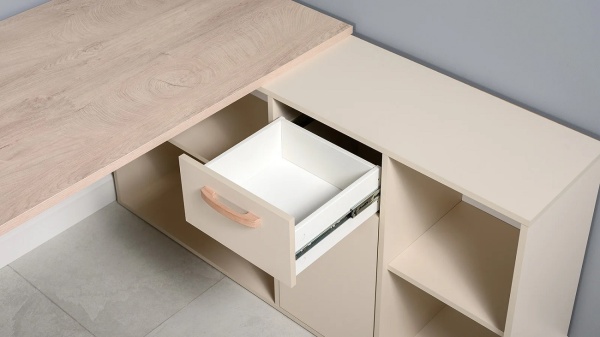 Стол письменный Лайт 03.245 F (дуб эндгрейн элегантный/сатин)