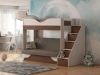 Двухъярусная диван-кровать Латте 77-01 (бодега светлый/орех/коричневый)