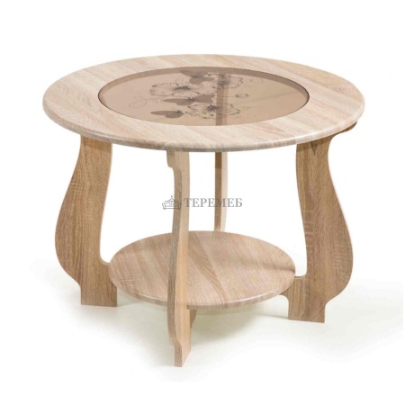 Стол журнальный СЖ-24 с рисунком Р2 (дуб сонома)