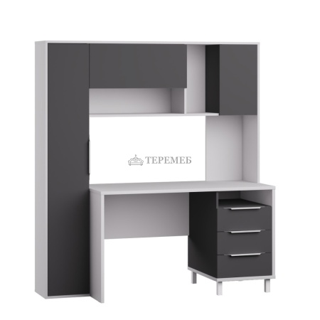 Стол компьютерный Комфорт 12.95 (белый премиум/серый шифер)