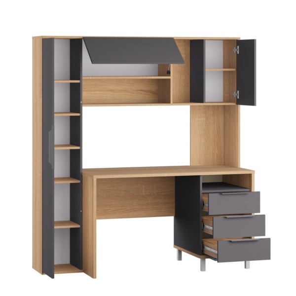 Стол компьютерный Комфорт 12.95 (дуб сонома/тёмно-серый)