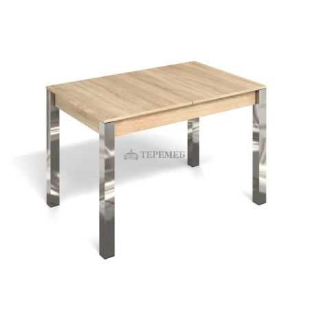 Стол обеденный раздвижной МИЛАН-3 (хром/дуб сонома)