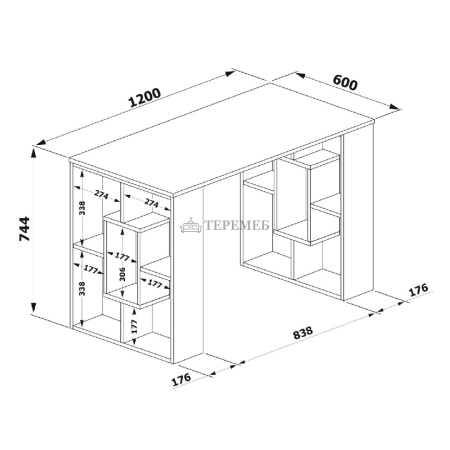Стол письменный Сокол СПм-15 (белый)