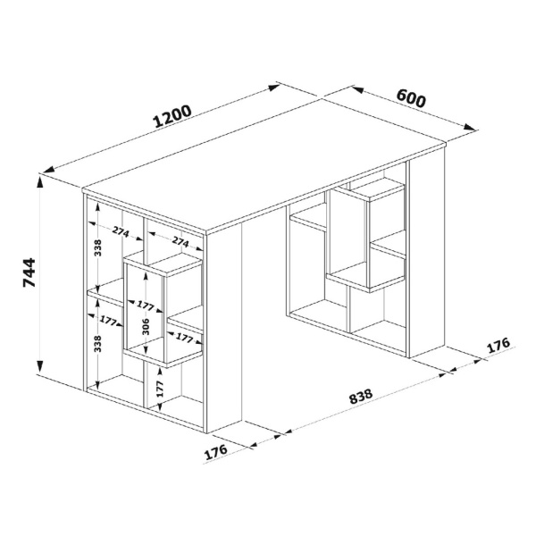 Стол письменный Сокол СПм-15 (белый)