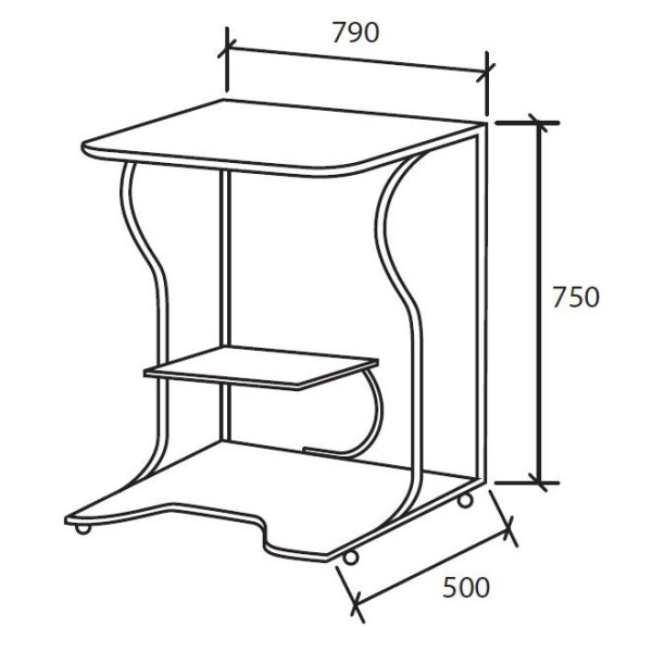Стол компьютерный Практик-4