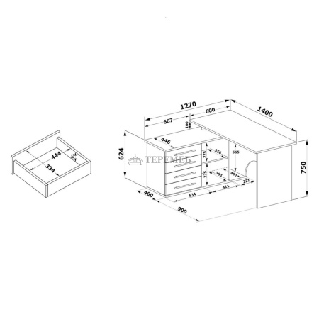 Стол компьютерный Сокол КСТ-109 (дуб сонома/белый)