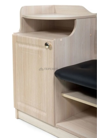 Банкетка №1 (ясень шимо светлый/чёрный №118)