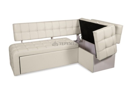 Кухонный угловой диван со спальным местом ПРАГА (борнео крем)