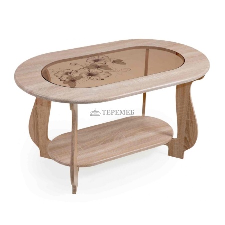 Стол журнальный СЖ-21 с рисунком Р2 (дуб сонома)