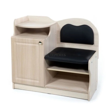 Банкетка №1 (ясень шимо светлый/чёрный №118)