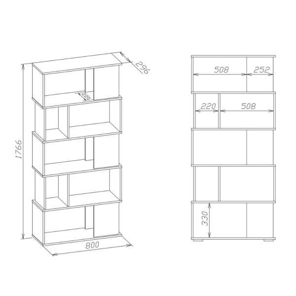 Стеллаж СТ-12 Сокол (дуб сонома/белый)