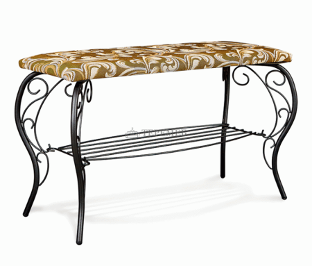 Банкетка с полкой для обуви Грация 685 ТР (черный/катерина)