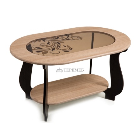 Стол журнальный СЖ-21 с рисунком Р3 (венге/дуб молочный)