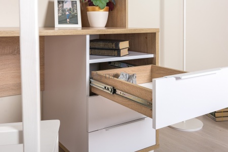 Стол компьютерный Комфорт 12.95 (дуб сонома/белый шагрень)