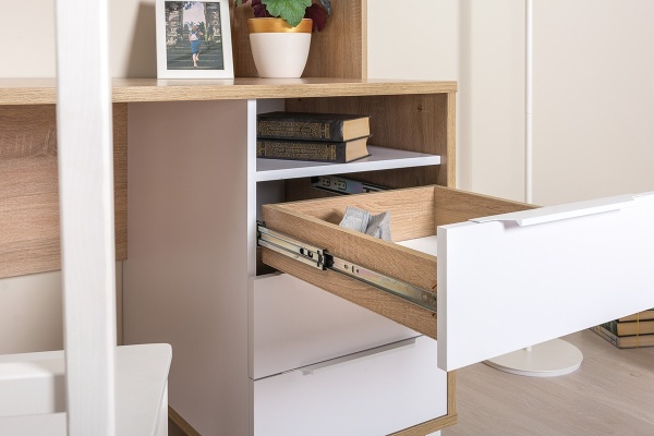 Стол компьютерный Комфорт 12.95 (дуб сонома/белый шагрень)