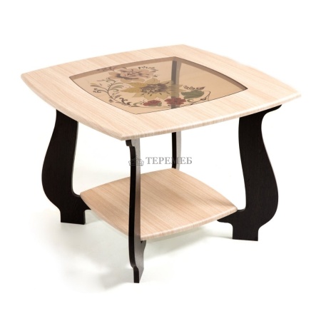 Стол журнальный СЖ-22 с рисунком Р1 (венге/дуб молочный)