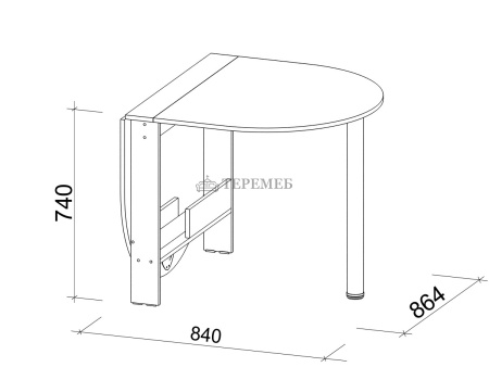 Стол-книжка СтК-12 (венге/дуб молочный)