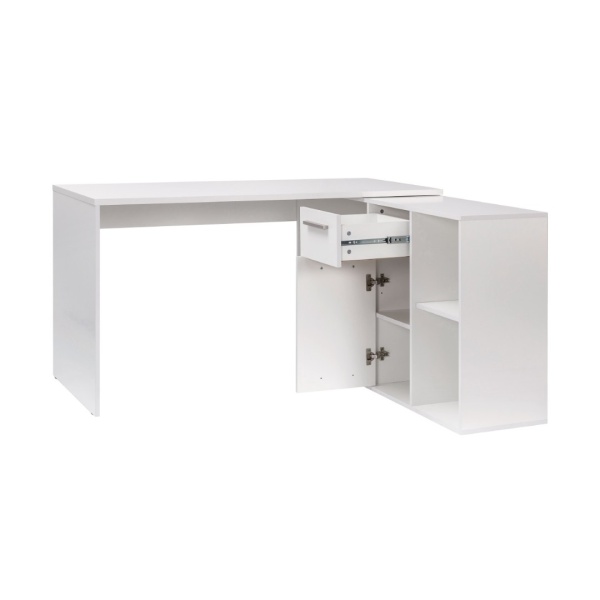 Стол письменный Лайт 03.245 F (белый шагрень)