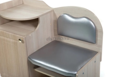 Банкетка №1 (ясень шимо светлый/серебро №116)