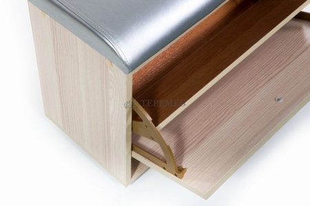 Обувница МС-1 (ясень шимо светлый/серебро №116)