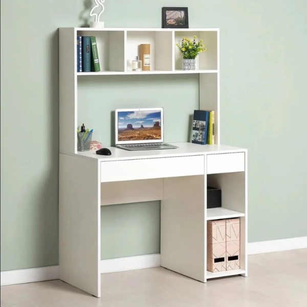 Стол компьютерный Комфорт 12.77 (белый шагрень)