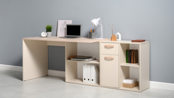 Стол письменный Лайт 03.245 F (дуб эндгрейн элегантный/сатин)