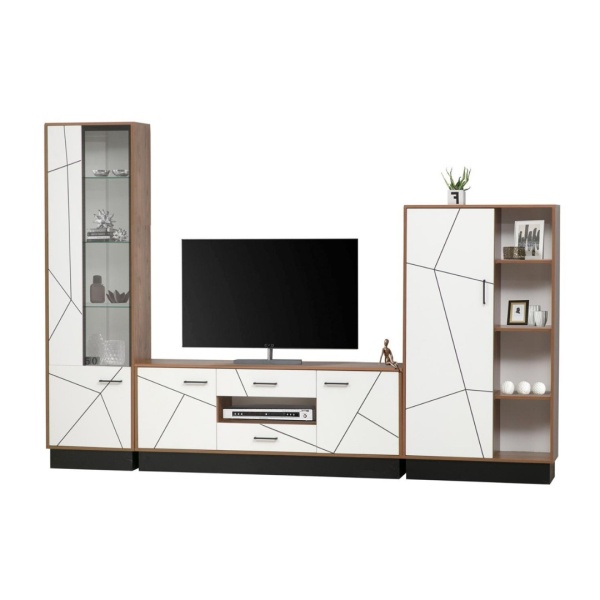 Шкаф комбинированный Гамма 54.06 (таксония/белый)