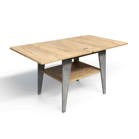 Стол журнальный раскладной СЖ-3 (дуб крафт золотой/ателье светлое)